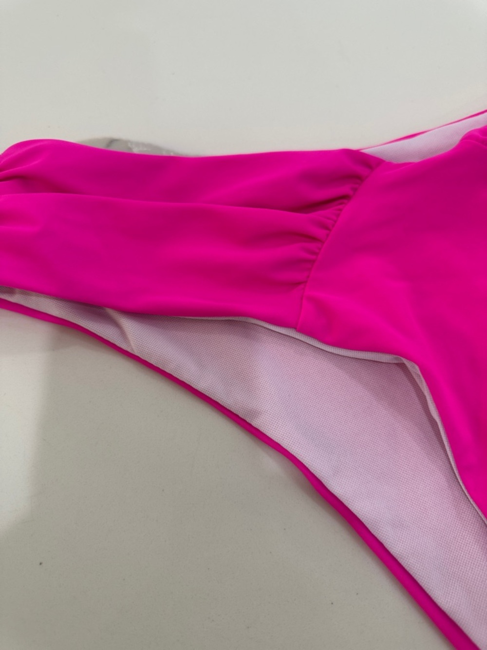 SHEIN Fuchsia Ruched Side Bikini Bottom - Picture 2 of 3